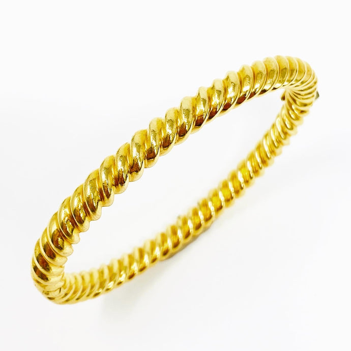 14k Yellow Gold Cable Bangle