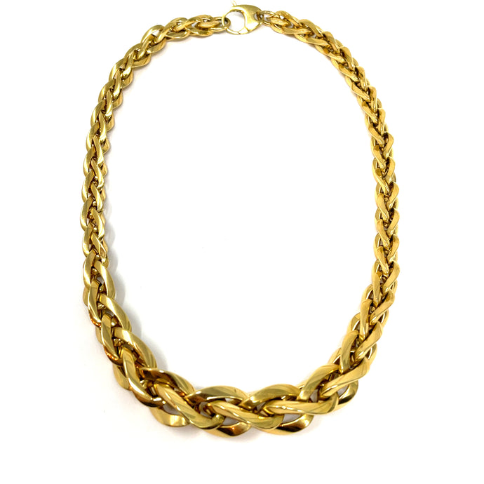 18K Italian Graduated Link Necklace