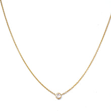 Load image into Gallery viewer, 14K .23 TCW Bezel Set Diamond Necklace