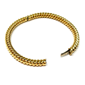 14K Italian Cable Bangle Bracelet