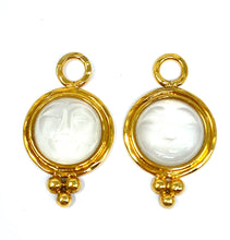 Load image into Gallery viewer, 14K Large Man In The Moon Moonstone Earring Charms