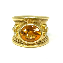 Load image into Gallery viewer, 18K Citrine And Diamond Statement Ring