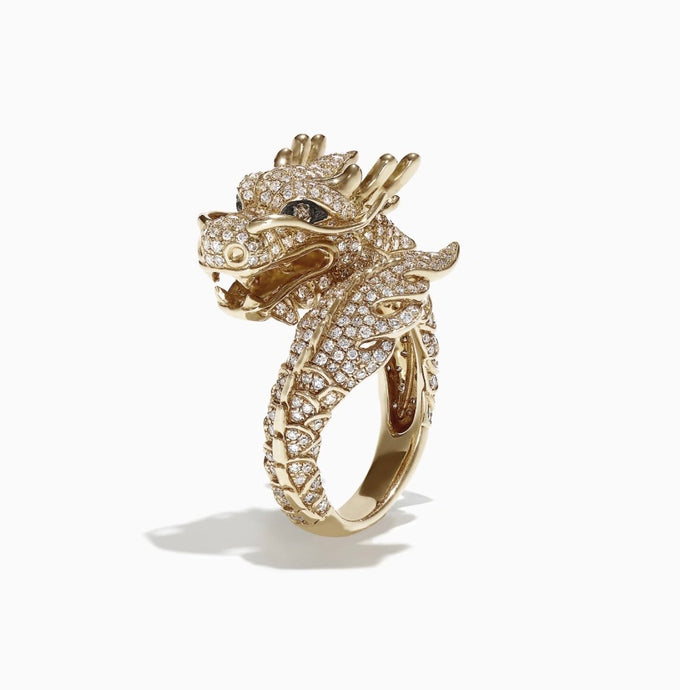14K Effy Diamond Dragon Ring MSRP $8574