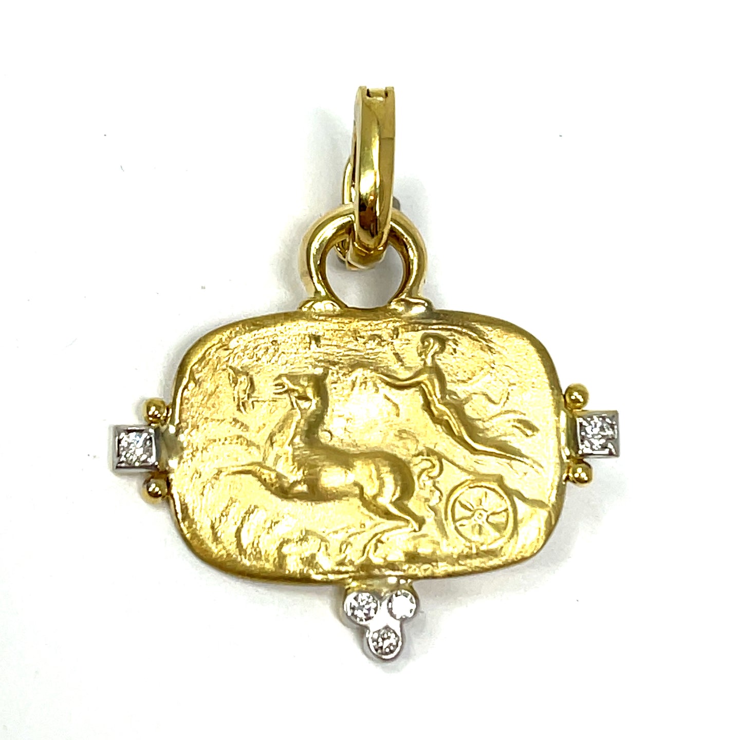 14K Etruscan Nike Diamond Enhancer Pendant