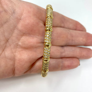 14k Diamond Flex Bangle