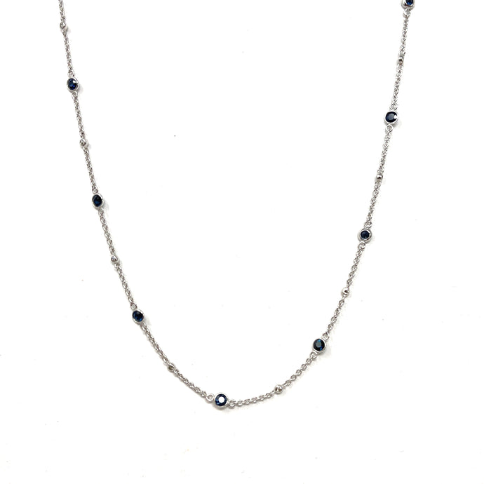14K Effy Sapphire And Diamond Necklace