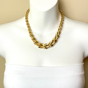 18K Italian Graduated Link Necklace