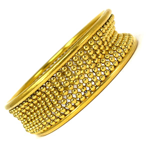 18k Italian Beaded Mesh Bangle Bracelet By Zoccai